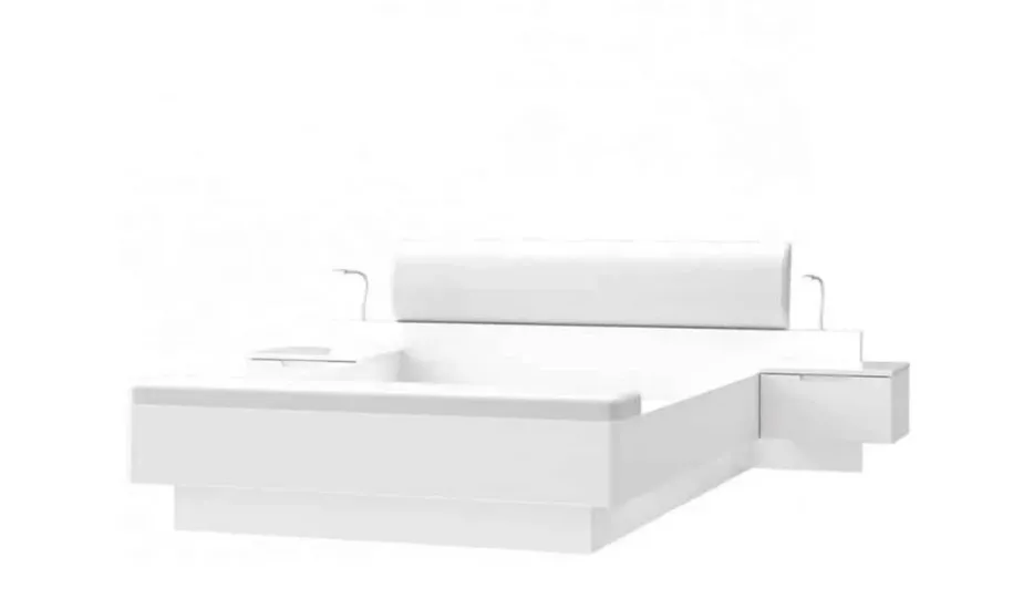 Комплект Кровать 1,6 и 2 тумбы Старлет Вайт / Starlet White STWL163