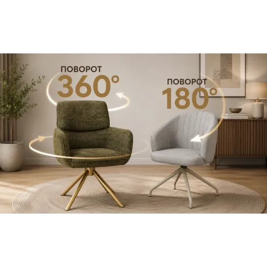 Стільці з поворотним механізмом: 8 зручних моделей Frisco для сучасного інтер'єру