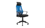 Крісло Профі Пластик Піастра Сітка чорна + синя - фото 1