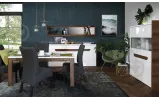 Полиця Уран / Urano UMBD201RB з дзеркалом дуб шляхетний/білий глянець - фото 2 Полиця Уран / Urano UMBD201RB з дзеркалом дуб шляхетний/білий глянець - фото 2