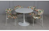 Стілець Дакс метал сидіння тканина 585x500x780 білий - фото 16