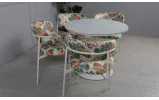 Стілець Дакс метал сидіння тканина 585x500x780 білий - фото 18