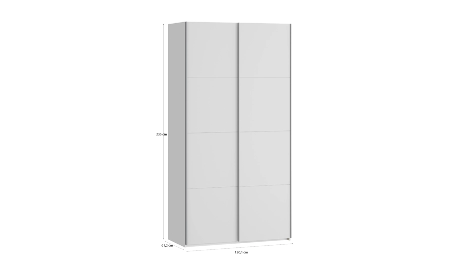 Шкаф-купе 1,2 м 2д Фиттио / Fittio FTIS62461 белый глянец - фото 3 Шкаф-купе 1,2 м 2д Фиттио / Fittio FTIS62461 белый глянец - фото 3