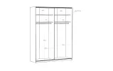 Шкаф-купе 1,8 м 2д Фиттио / Fittio с зеркалом FTIS02462 белый глянец - фото 4
