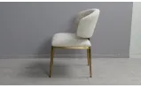 Стілець Зара метал сидіння тканина 550x640x840 бежевий золоті ноги - фото 3
