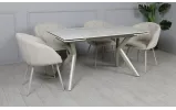 Стілець Юнік метал сидіння тканина 570x570x810 бежева ноги бежеві - фото 16