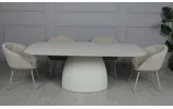 Стілець Юнік метал сидіння тканина 570x570x810 бежева ноги бежеві - фото 21