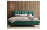 Двуспальная кровать Лея 160x200 зеленая с золотыми ножками - фото 3