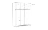 Шкаф-купе 1,8 м 2д Фиттио / Fittio FTIS02461 белый глянец - фото 4