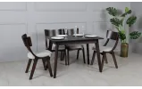 Стілець Ніл масив дерева сидіння тканина 480x450x925 горіх - фото 11