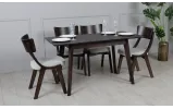 Стілець Ніл масив дерева сидіння тканина 480x450x925 горіх - фото 15