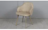 Стул Дакота опора металл agata беж сиденье ткань 560x560x820 бежевая - фото 2