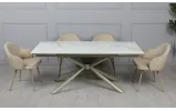 Стул Дакота опора металл agata беж сиденье ткань 560x560x820 бежевая - фото 13