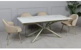Стул Дакота опора металл agata беж сиденье ткань 560x560x820 бежевая - фото 14