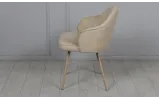 Стул Дакота опора металл agata беж сиденье ткань 560x560x820 бежевая - фото 3
