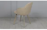 Стул Дакота опора металл agata беж сиденье ткань 560x560x820 бежевая - фото 4