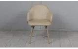 Стул Дакота опора металл agata беж сиденье ткань 560x560x820 бежевая - фото 6