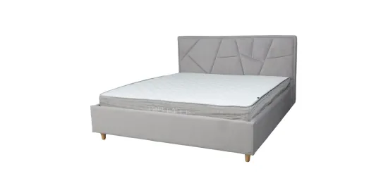 Двоспальне ліжко Сієна світло-сіре 180x200 з підйомним механізмом