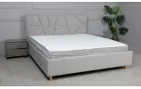 Двуспальная кровать Сиена светло-серая 180x200 с подъемным механизмом - фото 4