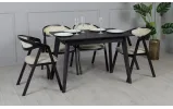 Стол Милан обеденный раскладной 1100/1400x700x750 черный - фото 9