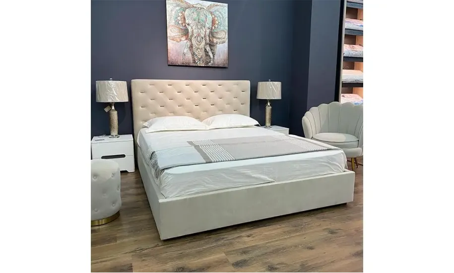 Кровать 1,6 Невада ткань 1750x2150x1100 бежевый - фото 6 Кровать 1,6 Невада ткань 1750x2150x1100 бежевый - фото 6