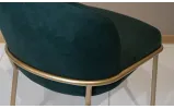 Стілець Мілтон метал сидіння тканина 500x560x825 зелений золото - фото 2