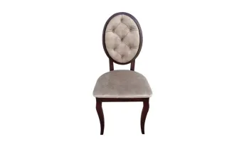 Стул Альбина орех массив дерева 450x450x963 ткань бежевая