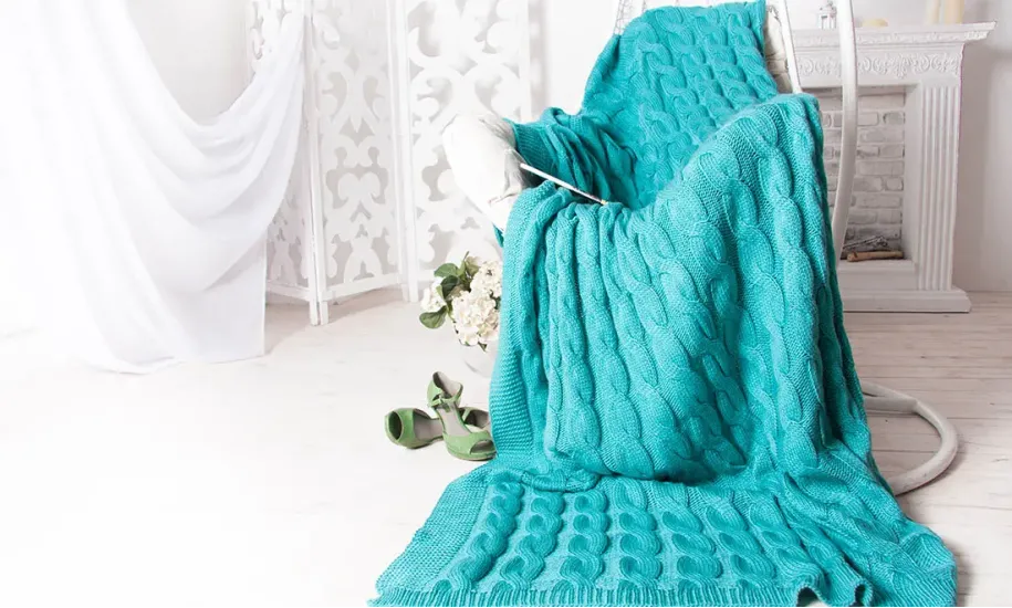 Плед РОМАНТИК 160x210 м'ята