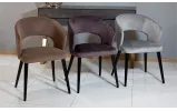Стул Байрон черный массив дерева 550x450x800 ткань бургунди - фото 11