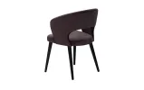 Стул Байрон черный массив дерева 550x450x800 ткань бургунди - фото 4