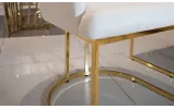 Стілець Ешлі білий метал сидіння тканина 500x500x850 золото - фото 2