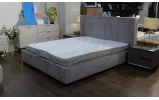 Двоспальне ліжко Белла сіро-бежеве 160x200 з підйомним механізмом - фото 2