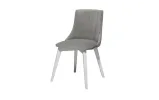Стул Марсель белый массив дерева 480x450x850 ткань серая - фото 1