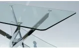 Стол Тейлор обеденный 1300x800x750 прозрачный нога хром - фото 2