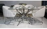 Стол Тейлор обеденный 1300x800x750 прозрачный нога хром - фото 3