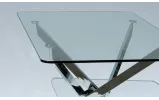 Стол Тейлор обеденный 1300x800x750 прозрачный нога хром - фото 6