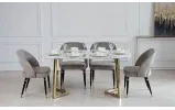 Стол Римини обеденный 1600x800x760 белый нога золото - фото 5