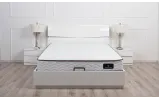 Двуспальная кровать Неаполь 160x200 с подъемным механизмом белый глянец - фото 4