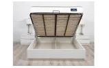 Двуспальная кровать Неаполь 160x200 с подъемным механизмом белый глянец - фото 3