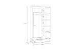 Шкаф 2д Мирамаре / Miramare MMRS921 сосна белая - фото 4 Шкаф 2д Мирамаре / Miramare MMRS921 сосна белая - фото 4