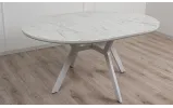 Стол Соната обеденный раскладной 1200/1600х1200x760 белый - фото 10