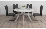 Стол Соната обеденный раскладной 1200/1600х1200x760 белый - фото 8