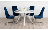 Стол Соната обеденный раскладной 1200/1600х1200x760 белый - фото 7