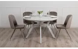 Стол Соната обеденный раскладной 1200/1600х1200x760 белый - фото 5