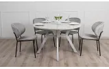Стол Соната обеденный раскладной 1200/1600х1200x760 белый - фото 3