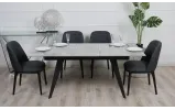 Стол Браво обеденный 1400/1800x850x760 серый ноги черные - фото 8
