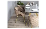Стул Милли металл сиденье ткань 590x580x805 капучино - фото 2