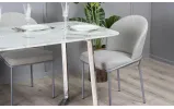 Стул Милтон металл сиденье ткань 500x560x825 рогожка серый - фото 4