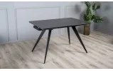 Стол Тори обеденный раскладной 1200/1800х800х750 черный мат черные ноги - фото 5