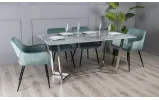 Стул Сенс металл сиденье ткань 550x580x800 бирюзовый - фото 2 Стул Сенс металл сиденье ткань 550x580x800 бирюзовый - фото 2